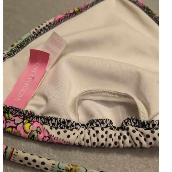 Victoria's‎ Secret Bikini Top Women's Large Boho Print String Y2K EUC - Picture 11 of 14